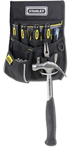 Stanley Marsupio da cintura (33,2 x 23,5 x 7,5 cm, nylon 600 denari, con 2 tasche per unghie, 1 supporto per martello e 1 tasca per metro a nastro, scomparti facilmente accessibili) 1-96-181