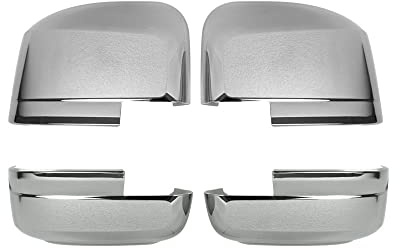 Tapas de espejo retrovisor para VW Crafter 2017-2025, cromo, ABS, plata, 4 piezas