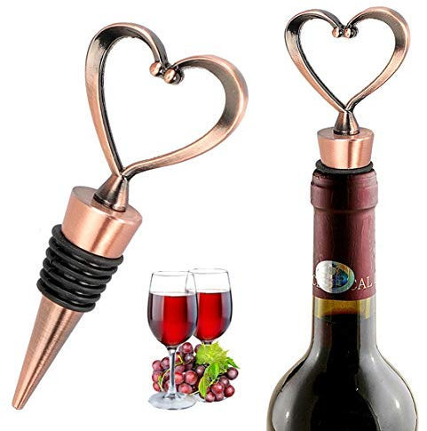 iPobie 3 Piezas Tapón para Botella de Vino, tapones de botella de vino en forma de corazón Vino Rojo, champán, Cerveza, Cerveza, Cerveza, sellador, Regalos de Boda