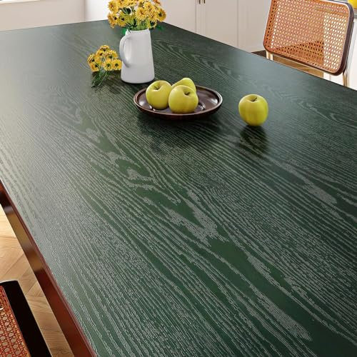 FunStick Carta Adesiva per Mobili Effetto Legno Carta da Parati Vintage autoadesiva Verde Pellicola Adesiva per Mobili Cucina Legno Rovere Pellicola Autoadesiva per Piano Cucina Lavabile 40CM×2M