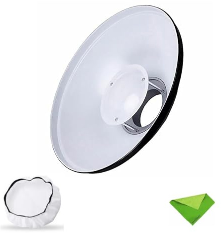 Godox - Plato de Belleza Blanco de 42 cm con difusor Blanco, modificador de luz para Bowens Mount Studio Strobe Flash Light Monolight para Godox SK400II, AD600Pro,