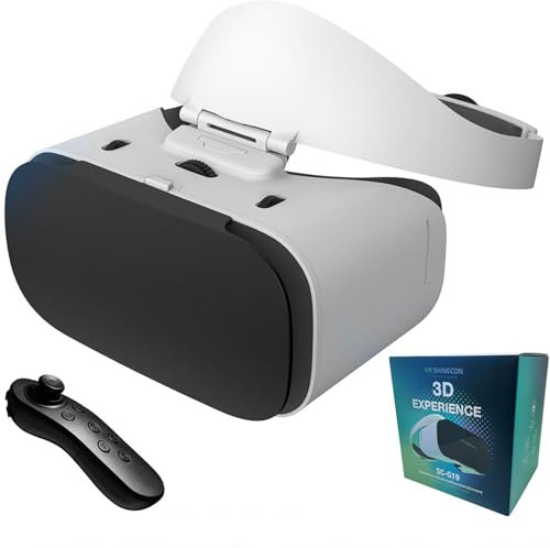 VR Headset För Telefon Med Kontroll, 3D VR Glasögon För TV, Filmer Och Videospel, Virtual Reality Headset För IPhone/Android Telefonkompatibelt 4,7-7,1tum(Y5)