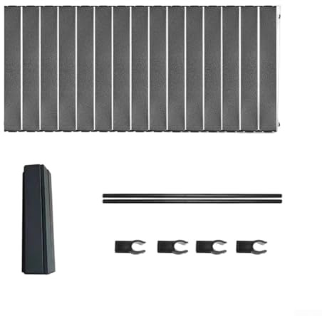 Carro plegable para camping, tablero de acero de 55 x 95 cm, para carrito de mano de jardín o comedor al aire libre, resistente a los arañazos y al desgaste, portátil para camping y senderismo (plata)