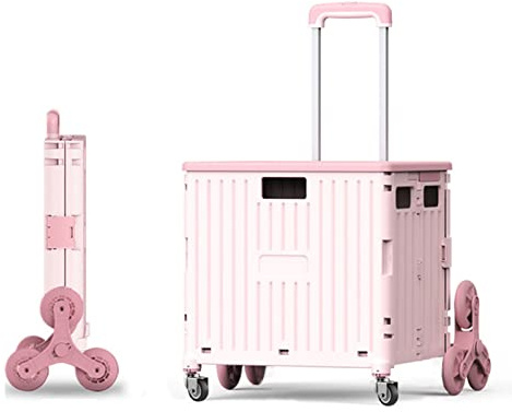Carrello pieghevole, leggero, per salire le scale, carrello per la spesa, carrello pieghevole per un facile trasporto e stoccaggio