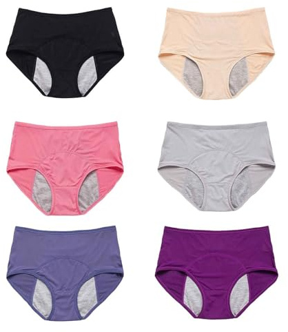 Generisch Pantalones menstruales transpirables cómodos a prueba de fugas con malla alta para mujer - Ropa interior para mujer de alta calidad para una protección segura Comodidad durante el período