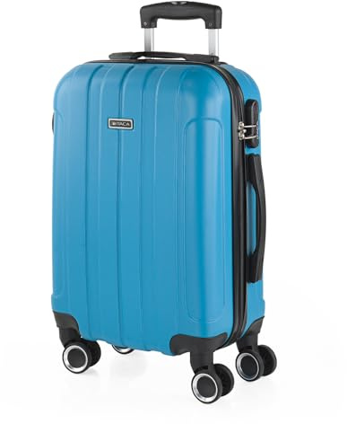 ITACA - Trolley Handgepäck Cabin Trolley Koffer Reisekoffer Hartschalenkoffer mit Zahlenschloss - Kabinengepäckgröße 55x35x20, Türkis