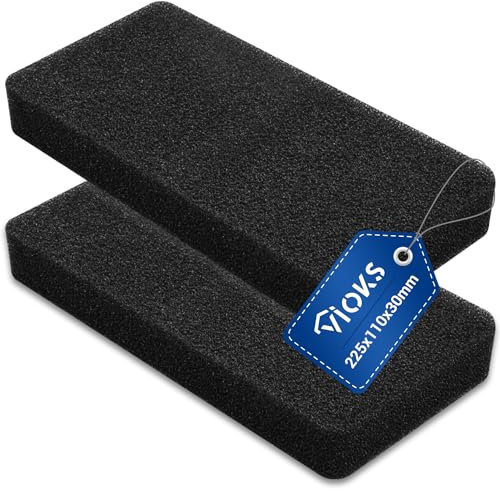 VIOKS Lot de 2 filtres en mousse 225х110х30 mm de rechange pour sèche-linge Gorenje 327136 SP10 | Filtre à peluches pour sèche-linge à pompe à chaleur