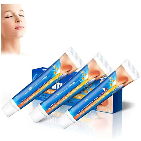 Lung Cleaning Nasal Allergic Cream,Allergic Reaction Cream,Nasal Cream for Dry Nose, Nasal Irritation, Cracked Nose, Stuffy Nose, Allergy Relief and Allergen Blocker (3PC)