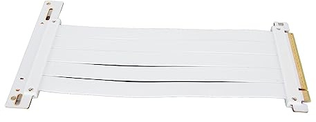 Topiky PCIE 4.0 X16 Riser Kabel High Speed Flexible Extender Riser Cable Card Extension Port Adapter für RTX 40 für RX 7000 für RDNA 3 GPU, 90° GPU Extension Cable für RTX 4090 (Weiss)