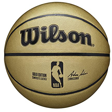 WILSON NBA Gold Edition Basketball - Gold/Black, Size 7-29.5