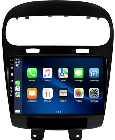 Bilradio för Fiat Freemont 2012-2020, Android 14-bilradio, 9-tums bilpekskärm med GPS Navi, bluetooth, FM- och RDS-radio,Bluetooth, Mirror Link,Bakre Kamera,A 4 Core Wifi 1G+16G