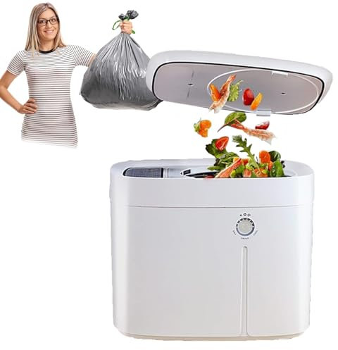 Electric Food Waste Composter, 380W Kitchen Waste Disposer, 3.3L Capacity, Biodegradable Plastic, Rapid Decomposition with 12 Rotations per Minute