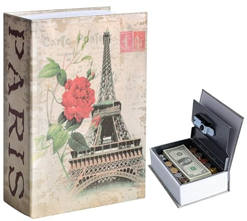 Caja Fuerte para Libro con Cerradura de Combinación,18×11.5×5.5 cmCaja de Seguridad en Forma de Libro,Caja Fuerte Secreta para Libros de Diccionario,para Joyas, Efectivo, Dinero, Objetos Valiosos