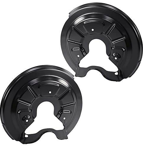 BESTPRICE 2x Placa de anclaje trasero izquierdo y derecho protector contra salpicaduras para disco de freno Compatible con AUDI A3,SEAT ALTEA,LEON,SKODA OCTAVIA 2,SUPERB 2,VW GOLF 6,JETTA,TOURAN (1T3)