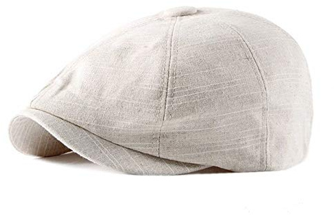 QICHEN 8 paneles para hombre Newsboy gorra plana verano algodón lino boina panadero niño pintor sombrero