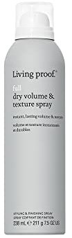 Living Proof Full Dry Volume & Texture Spray | Texturizing-Spray für feines, dünnes Haar für Volumen und Fülle | Hitzeschutz und natürlicher Look | Vegan, ohne Silikone, Parabene, Sulfate | 238ml