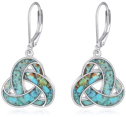 UEONE Keltischer Knoten Ohrringe 925 Sterling Silber Keltische Ohrringe Hängend Ohrhänger Keltischer Knoten Schmuck Keltische Geschenke für Damen