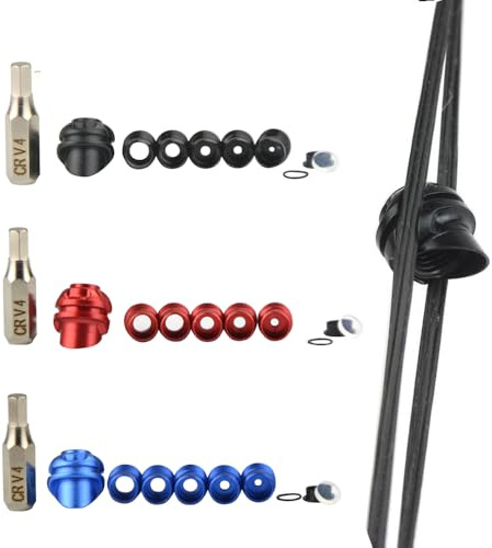 Poearcus Mira Peep de Tiro con Arco para Miras de Arco Compuesto de Aleación de Aluminio Intercambiable con Visor Peep Arco Compuesto con Capucha (C, Negro, 45°)