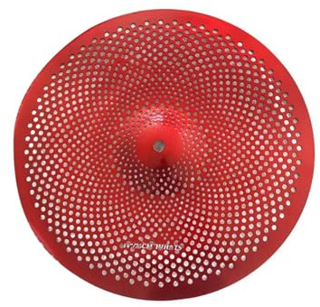 Cymbaluppsättningar Alloy Mute Cymbal 14 Inch Red Hi-Hat Cymbal För Jazz Trumset