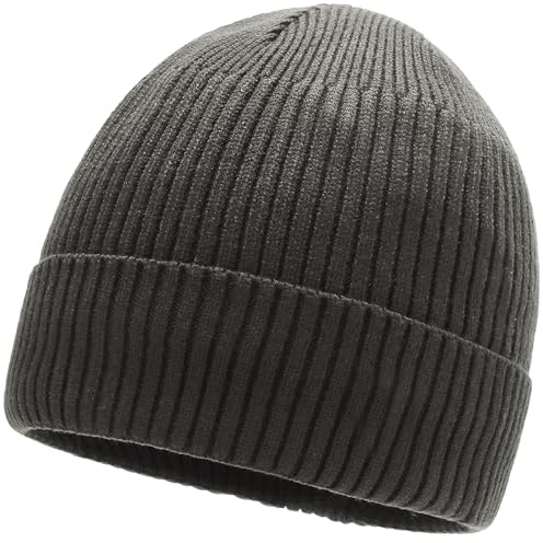 Ulknyss Berretto Invernale Uomo Donna - Cappello Maglia Termico con Fodera in Pile Caldo, Beanie Elasticizzato Taglia Unica per Adulto