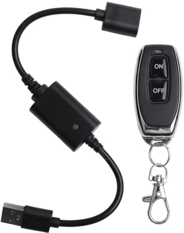 Lamsimoy Controlador de Interruptor de Control Remoto Inalámbrico USB DC5V 433Mhz Encendido y Apagado para Tira de Luz LED Lámpara de Lectura Luz Ventilador