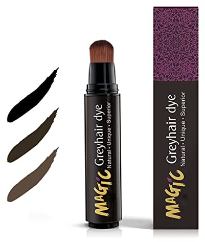 gowwim Root Touch Up Semi-permanent Hair Dye Pen to Cover Gray Hair Roots (Black)