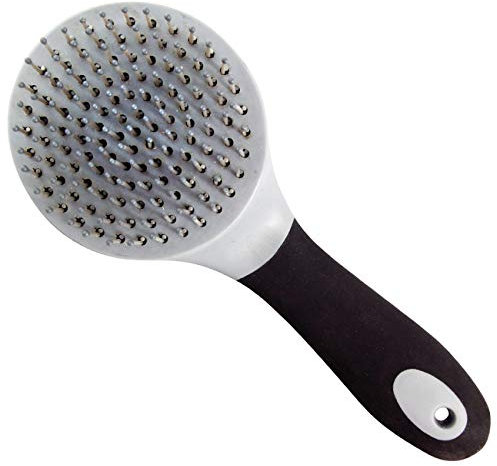 York Mähnen- und Schweifbürste Axel Mähnenürste Pferdebürste Langhaarbürste (grau)