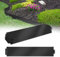 XMTECH 25m Rasenkante Metall Verzinkt Beetumrandung, 15cm Höhe Beeteinfassung Mähkante Palisade, 25 Stück 100cm x 15cm (L x H) Rasenkante Verzinkt, Schwarz