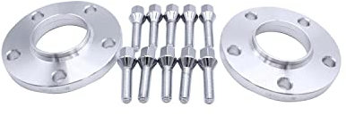 SHLPDFM 2 Stück 15mm Spurverbreiterung Distanzscheiben Set Ø72,6 5x120mm mit 10Stück Radschrauben M12x1,5 für 5 Series E60 2003-2010