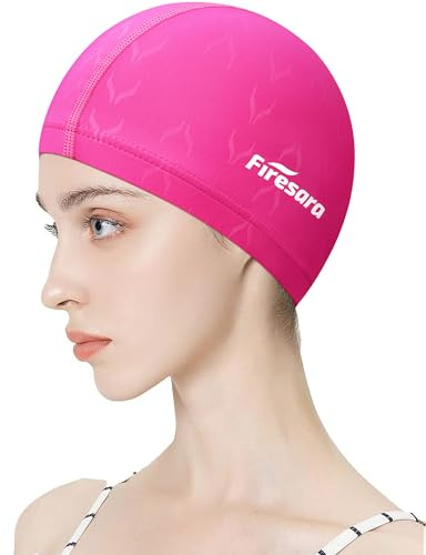 Firesara - Bonnet de Bain en Tissu en Forme de Queue de Poisson pour Hommes et Femmes, Bonnet de Bain Respirant à Haute élasticité, Protection des Cheveux, séchage Rapide, Doux