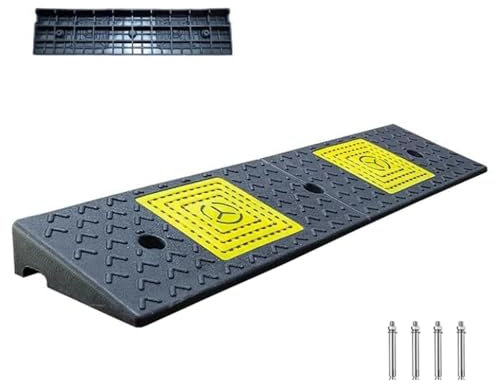 Rampe De Chargement, Rampe De Trottoir, Caoutchouc Antidérapant Rampe De Seuil, Hauteur 4-15cm, pour Voitures, Bicyclettes, Motos, Fauteuils Roulants, Scooters(100x25x5cm(39.4x9.8x2.0in))