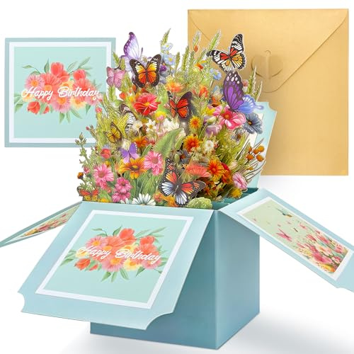 YianHien 3D Pop Up Birthday Cards for Women