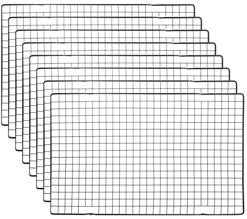 GBACHOOSE 8er Set Kuchengitter Abkühlgitter Aus Edelstahl 40 * 25 cm, Cooling Rack, Abtropfgitter, Gitterrost für Kühlen von Desserts und Braten, zum Abtropfen von gewaschenem Gemüse und Obst