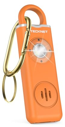 TECKNET Personal Safety Alarm for Women, 130dB Siren & Strobe Light, Rechargeable Personal Emergency Security Safe Protection Devices for Girl Kid Elderly Student