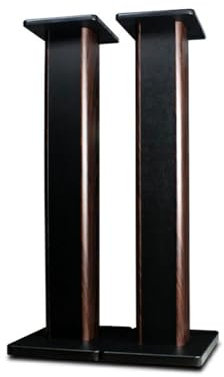 Coppia di supporti per altoparlanti in legno per home cinema, Hi-Fi, librerie e altoparlanti satellitari, 90 cm, con venature del legno, esperienza di ascolto audio migliorata per home theater