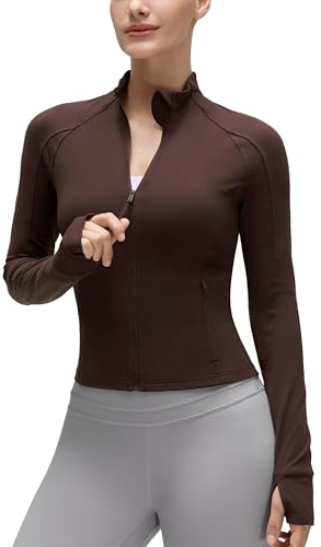 CRZ YOGA Butterluxe Jackor Midjelängd | Extremt mjuk, atletisk, smal passform, hel dragkedja, sidofickor, tumhål, för kvinnor