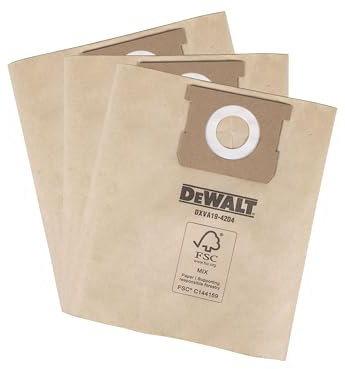 DEWALT DXVA19-4204 Sacs à poussière faciles à fixer pour un minimum d'interruption de nettoyage Convient pour le ramassage à sec uniquement.