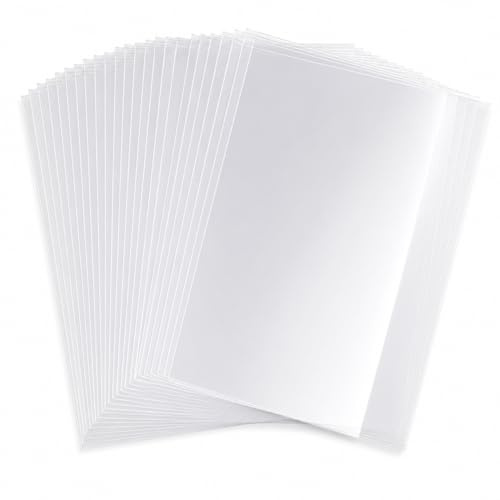 LOLYSIC A3 Inkjet Transparency Film 50 Sheets, Clear PET Acetate Sheets 420 x 297 x 0.1 mm, Printable Coated OHP Film for Inkjet Printers, Screen Printing, Projector Slides, Crafts and Artwork