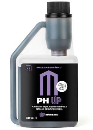 UP NUTRIENTS Subitore PH UP 250 ML per piante | Aumentatore pH suolo coltivazioni e fiori | correttore regolatore 100% biologico adatto agricoltura biologica | bottiglia con dosatore