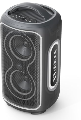 VUOPAX Portable Bluetooth Speaker, 240W Peak Power with Deep Bass, 24-Hour Playtime, IP65 Waterproof, RGB Lights, TWS Pairing & Fast Charge - Ideal for Outdoor, Beach, Camping