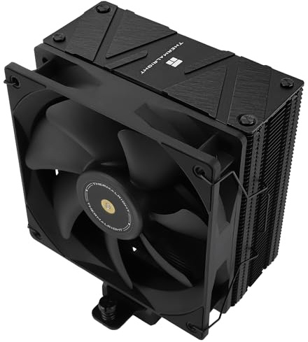 TR-Thermalright Assassin Spirit 120 EVO Dark CPU Cooler-4 Heat Pipes, Quiet 120mm PWM Fan, Low Noise 24.5dBA, for AMD AM4/AM5,Intel LGA1851/1700/115x/1200,PC Cooler-Black