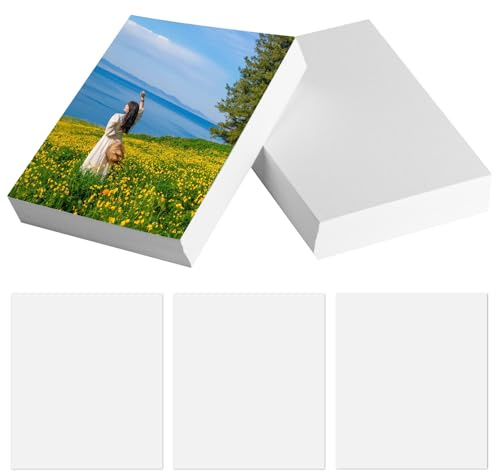 70 ark fotopapper 21x29,7 cm, 200 g/m², glansigt fotopapper, A4 för bläckstråleskrivare, fotokort (vitt)