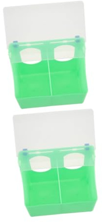 VICASKY 2 pcs Dual Pigeon Feeder with Lid Abs Hanging Food and Water Dispenser for Bird Cages Multi-function Feed Box for Pigeons Parrots Quails Contamination Prevention and Easy Cleaning