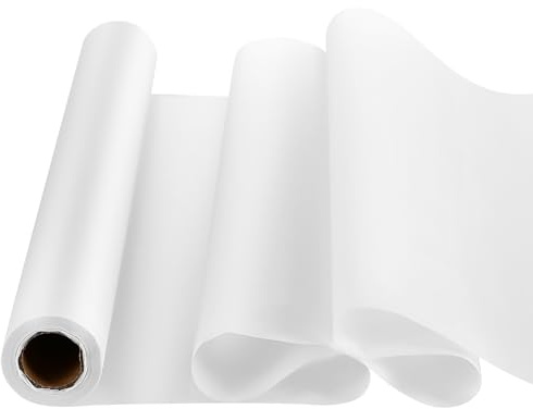 NIYANGLE Papel de Calco Transparente A2 44 Cm X 23 M para Caligrafía, Dibujo y Bocetos, Rollo Artístico de Alta Precisión para Manualidades y Pintura Profesional