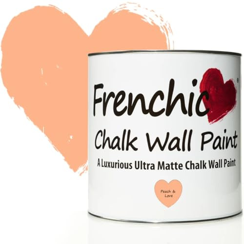 Frenchic Peach & Love Chalk Wall Paint, For Interior Walls & Ceilings, Ultra Matte, Washable & Scrubbable (2.5L)