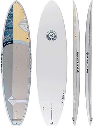 Boardworks Kraken All-Water Stand-Up Paddle Board (SUP) – 11’ Bamboo/Grey/Ocean