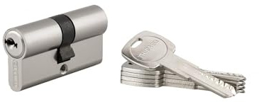 Cilindro de cerradura de doble entrada Trafic 6, 30 x 30 mm, níquel, antidesgarro, antitaladro, antiganzúa, 5 llaves, alta seguridad, función desconectable, nivel de seguridad 8, THIRARD