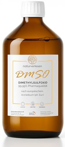 DMSO dimetylsulfoxid 99,99 % eur. std. (äkta apotekskvalitet) i apoteksflaska – 500 ml (finns även i 100, 250 och 1000 ml)