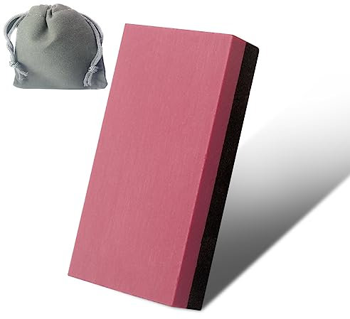 CBRIGHT 1PC double face 800#/3000# pierre à aiguiser de poche, meulage fin carbure de bore + pierre rouge (1,97x0,98x0,39 pouces)