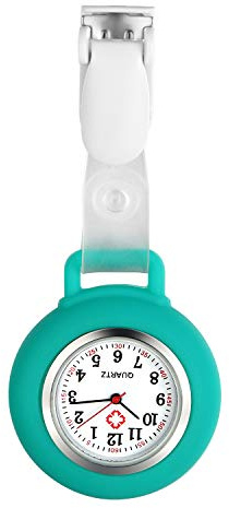 Avaner Orologio da Infermiere in Silicone, Impermeabile,Orologio da Tasca per Infermiere,Colore a Scelta